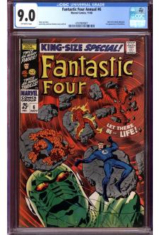 FANTASTIC FOUR ANNUAL #6 CGC 9.0 OW PAGES front cover