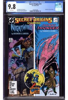 SECRET ORIGINS #13 CGC 9.8 WHITE PAGES front cover