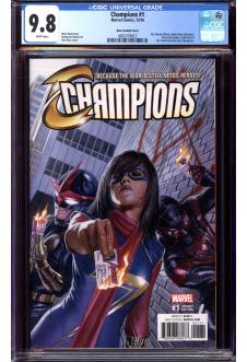 CHAMPIONS #1 CGC 9.8 WHITE PAGES front cover