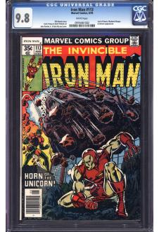 IRON MAN #113 CGC 9.8 WHITE PAGES front cover