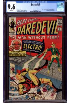 DAREDEVIL #2 CGC 9.6 WHITE PAGES front cover