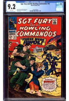 SGT. FURY AND HIS HOWLING COMMANDOS #42 CGC 9.2 WHITE PAGES front cover