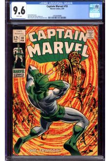 CAPTAIN MARVEL #10 CGC 9.6 WHITE PAGES front cover