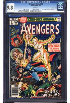 AVENGERS ANNUAL #8 CGC 9.8 WHITE PAGES front cover