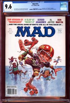 MAD #213 CGC 9.6 OW/WH PAGES front cover