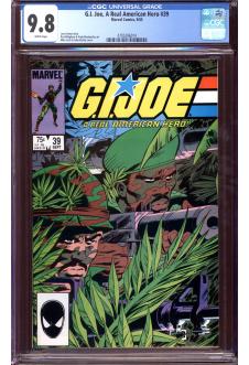 G.I. JOE, A REAL AMERICAN HERO #39 CGC 9.8 WHITE PAGES front cover