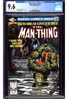 MAN-THING #V2 #9 CGC 9.6 OW/WH PAGES front cover