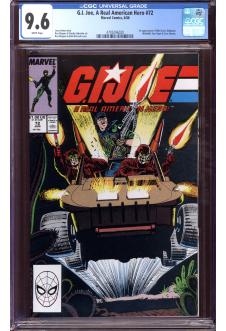 G.I. JOE, A REAL AMERICAN HERO #72 CGC 9.6 WHITE PAGES front cover