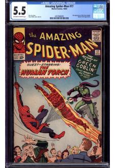 AMAZING SPIDER-MAN #17 CGC 5.5 OW/WH PAGES front cover