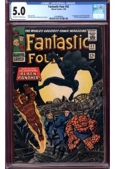 FANTASTIC FOUR #52 CGC 5.0 OW/WH PAGES front cover