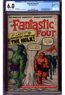 FANTASTIC FOUR #12 CGC 6.0 OW/WH PAGES front cover