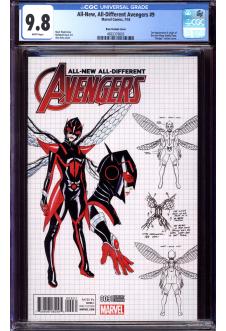 ALL-NEW, ALL-DIFFERENT AVENGERS #9 CGC 9.8 WHITE PAGES front cover