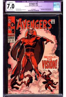 AVENGERS #57 CGC 7.0 OW PAGES R front cover