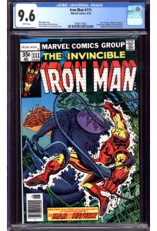 IRON MAN #111 CGC 9.6 WHITE PAGES front cover