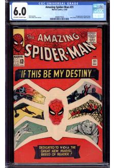 AMAZING SPIDER-MAN #31 CGC 6.0 OW/WH PAGES front cover