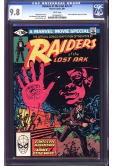 RAIDERS OF THE LOST ARK #1 CGC 9.8 WHITE PAGES front cover