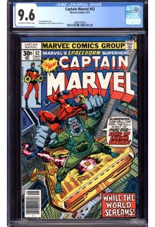 CAPTAIN MARVEL #52 CGC 9.6 OW/WH PAGES front cover