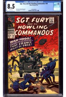 SGT. FURY AND HIS HOWLING COMMANDOS #40 CGC 8.5 WHITE PAGES front cover