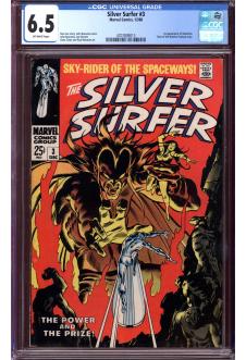 SILVER SURFER #3 CGC 6.5 OW PAGES front cover