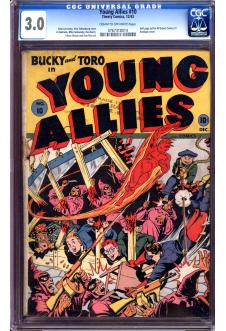 YOUNG ALLIES #10 CGC 3.0 CR/OW PAGES front cover
