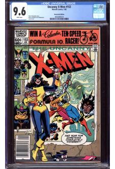 X-MEN #153 CGC 9.6 WHITE PAGES front cover