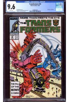 TRANSFORMERS #35 CGC 9.6 WHITE PAGES front cover
