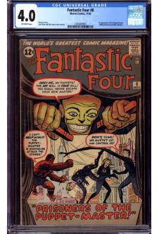 FANTASTIC FOUR #8 CGC 4.0 OW PAGES front cover