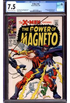 X-MEN #43 CGC 7.5 CR/OW PAGES front cover