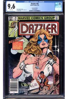 DAZZLER #26 CGC 9.6 WHITE PAGES front cover