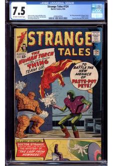 STRANGE TALES #124 CGC 7.5 OW/WH PAGES front cover