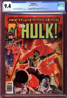 THE HULK #25 CGC 9.4 OW/WH PAGES front cover