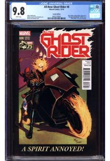 ALL-NEW GHOST RIDER #8 CGC 9.8 WHITE PAGES front cover