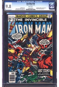 IRON MAN #106 CGC 9.8 WHITE PAGES front cover