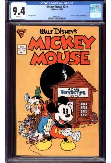 WALT DISNEY'S MICKEY MOUSE #219 CGC 9.4 WHITE PAGES front cover