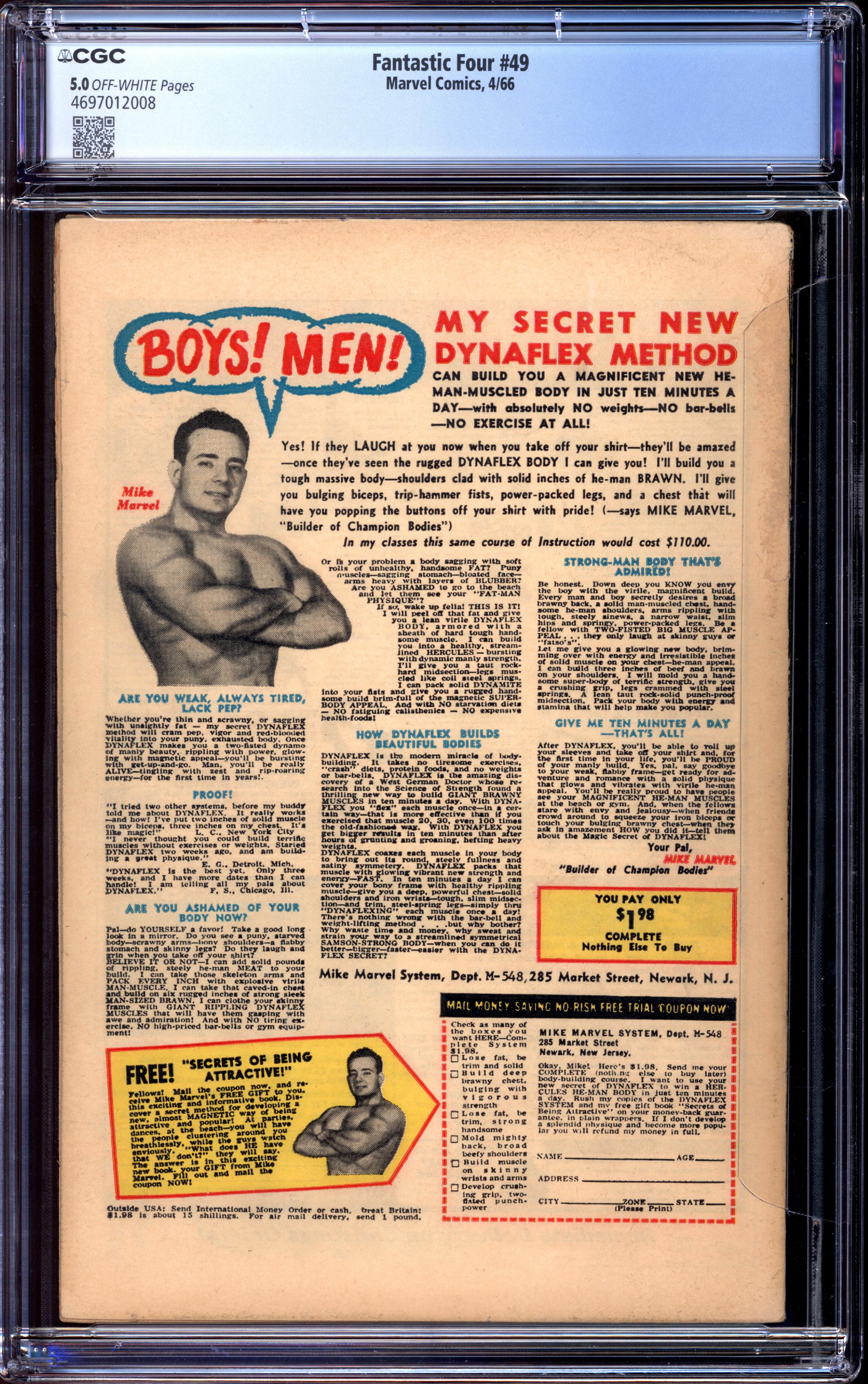 FANTASTIC FOUR Back Cover