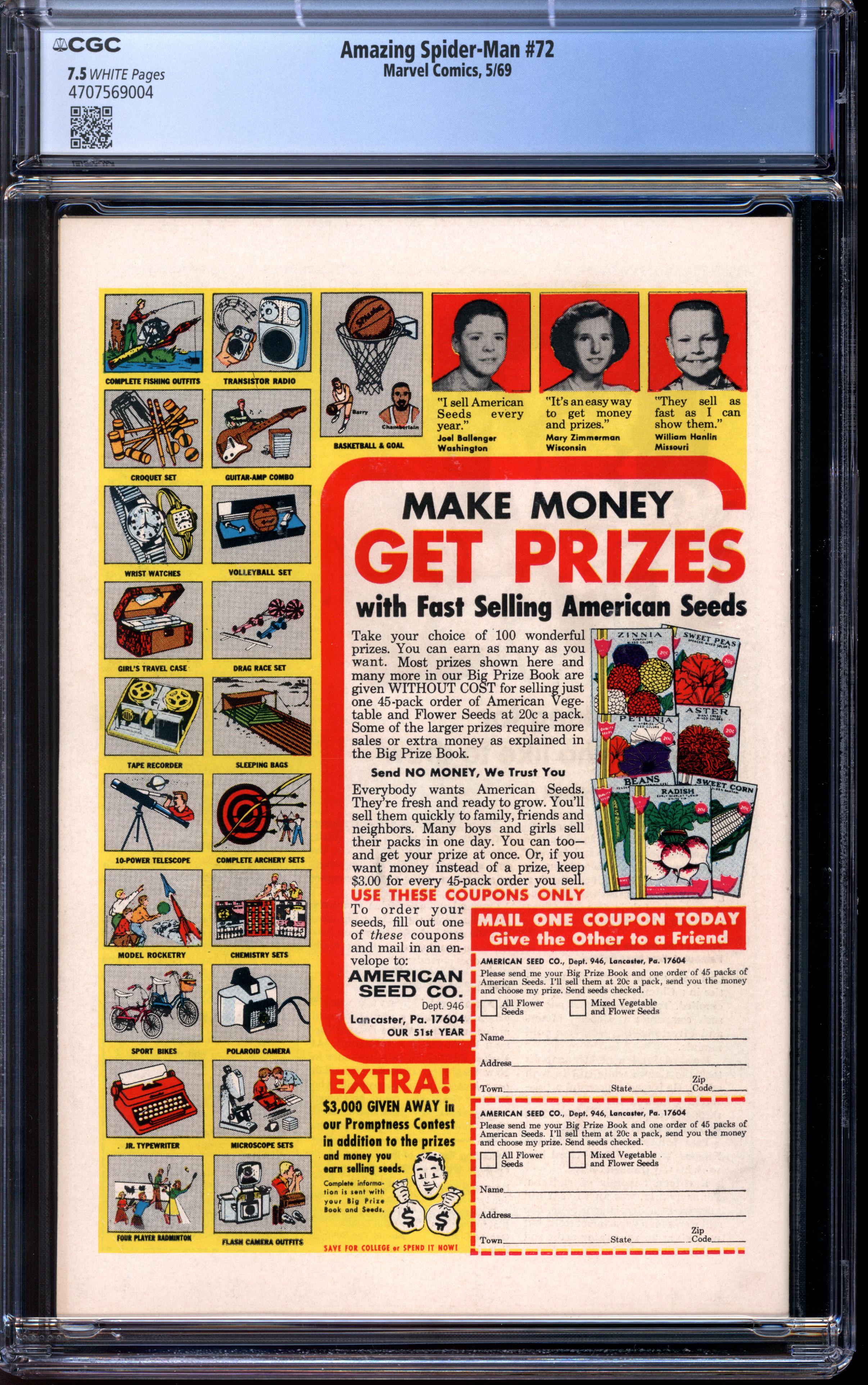 AMAZING SPIDER-MAN Back Cover