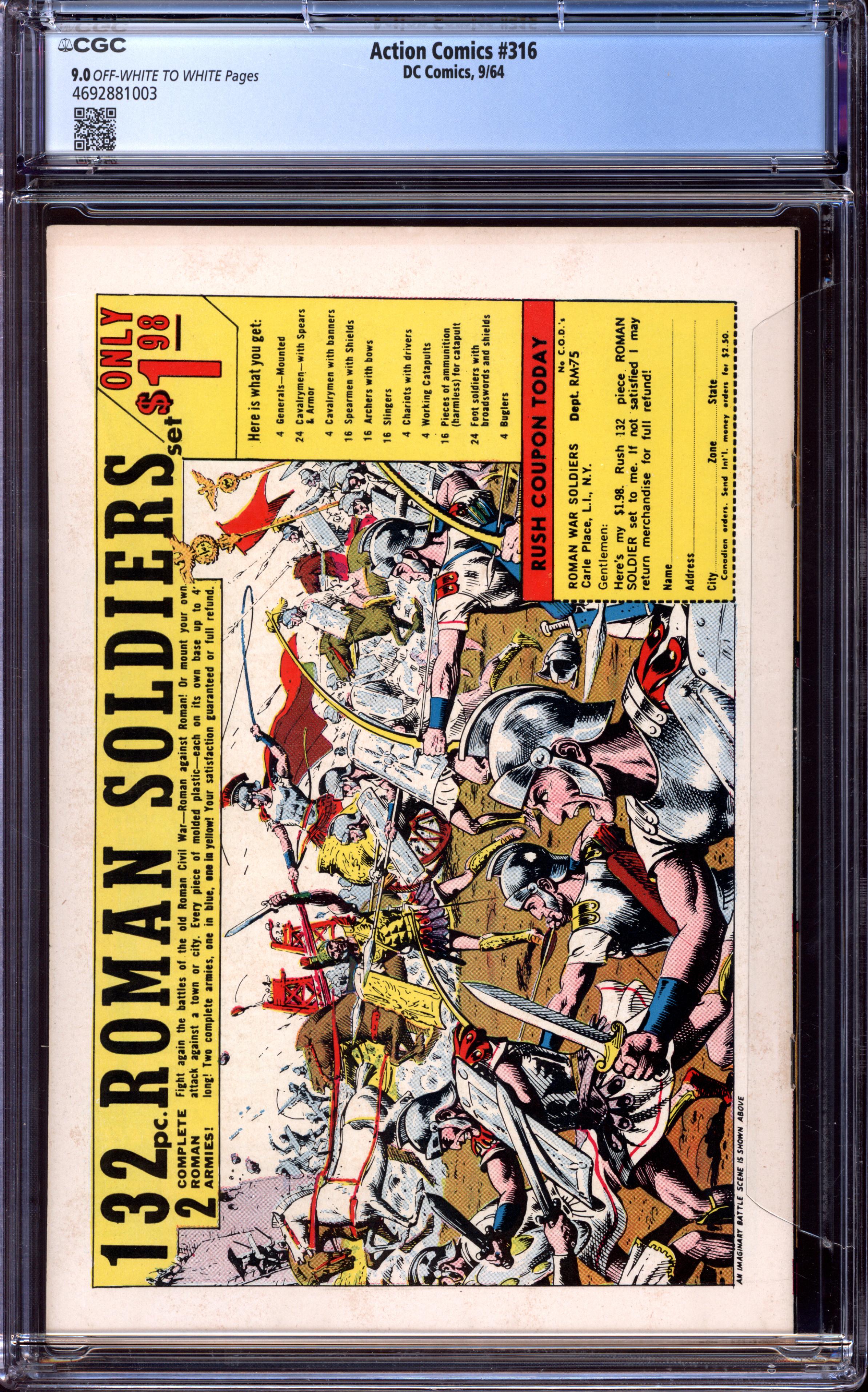 ACTION COMICS Back Cover