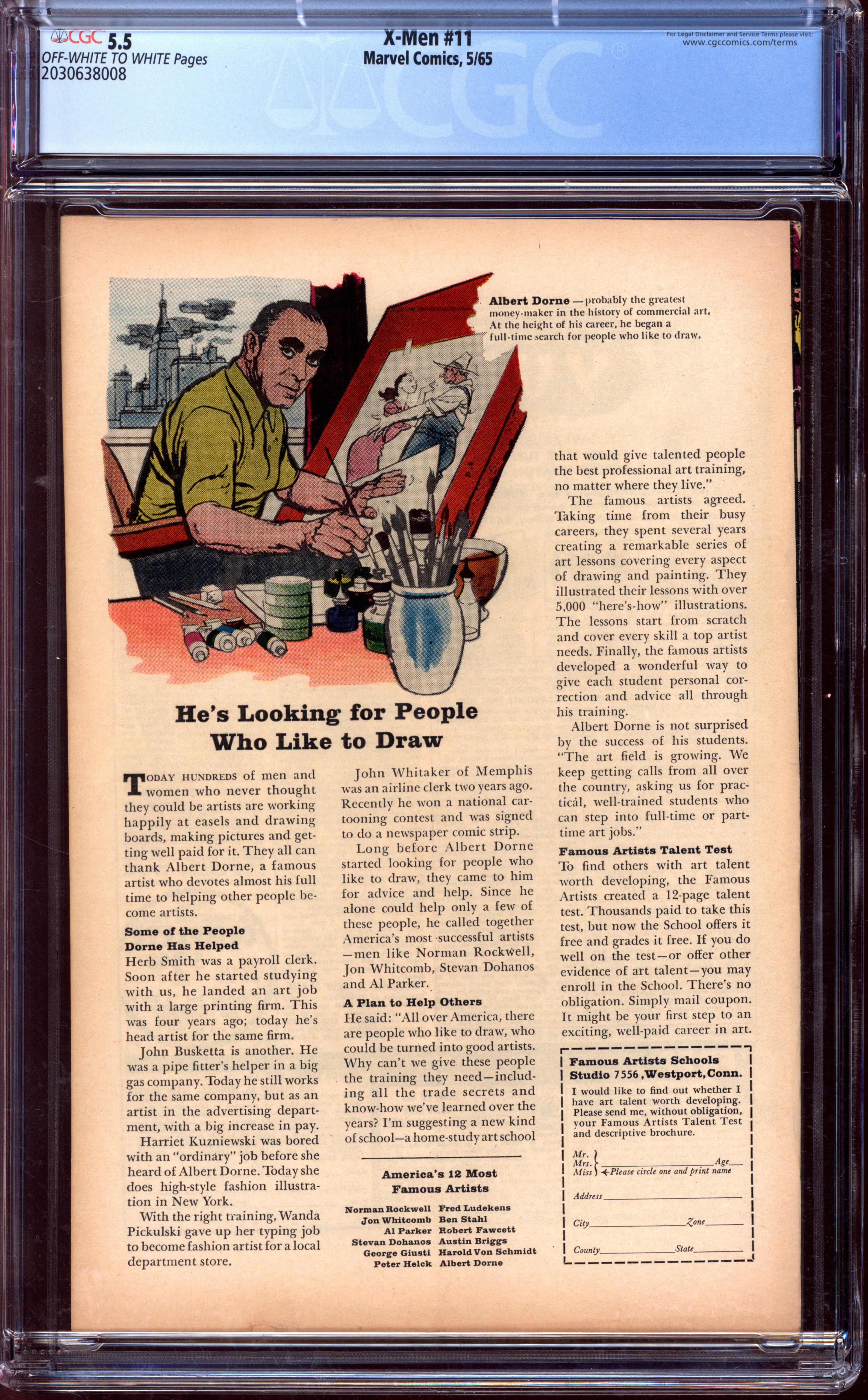 X-MEN Back Cover