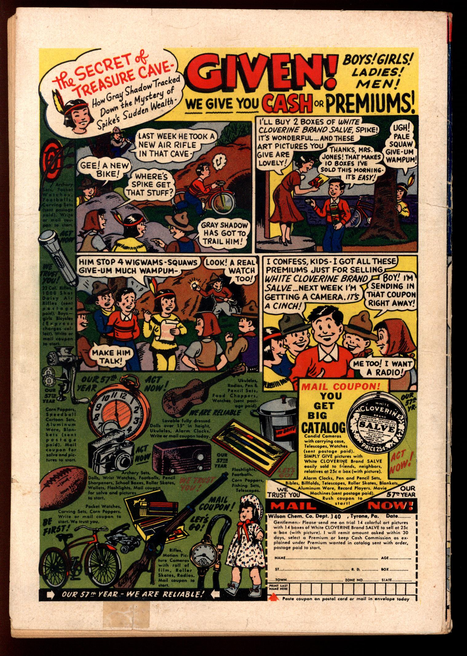 LAUGH COMICS Back Cover