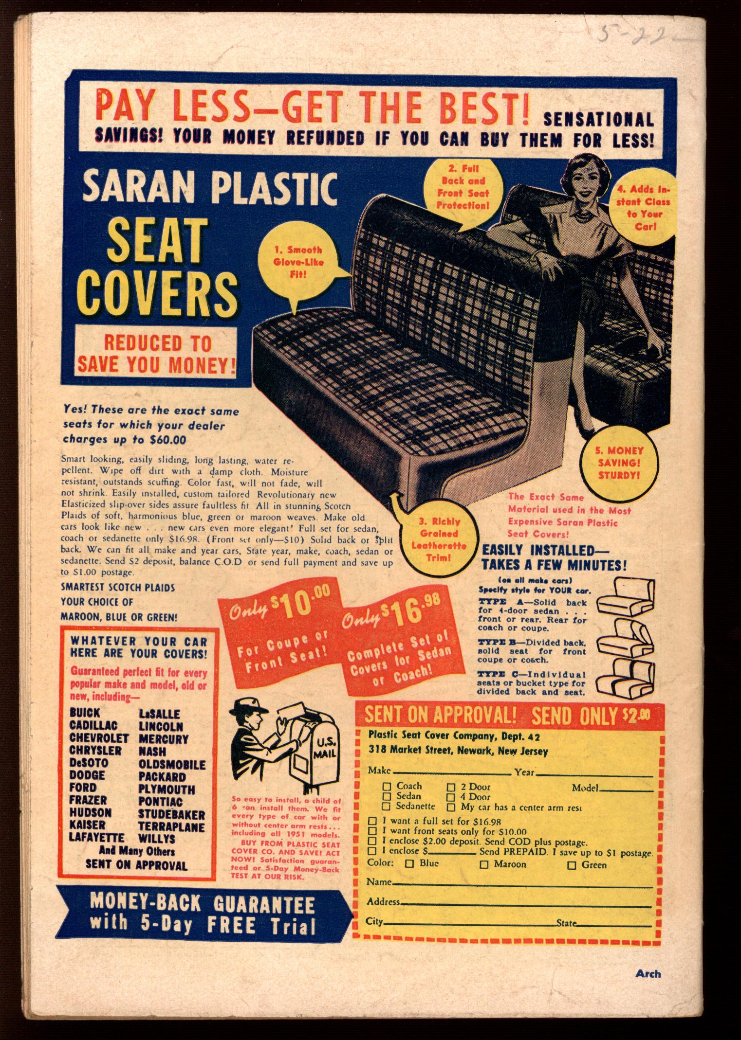 ARCHIE COMICS Back Cover
