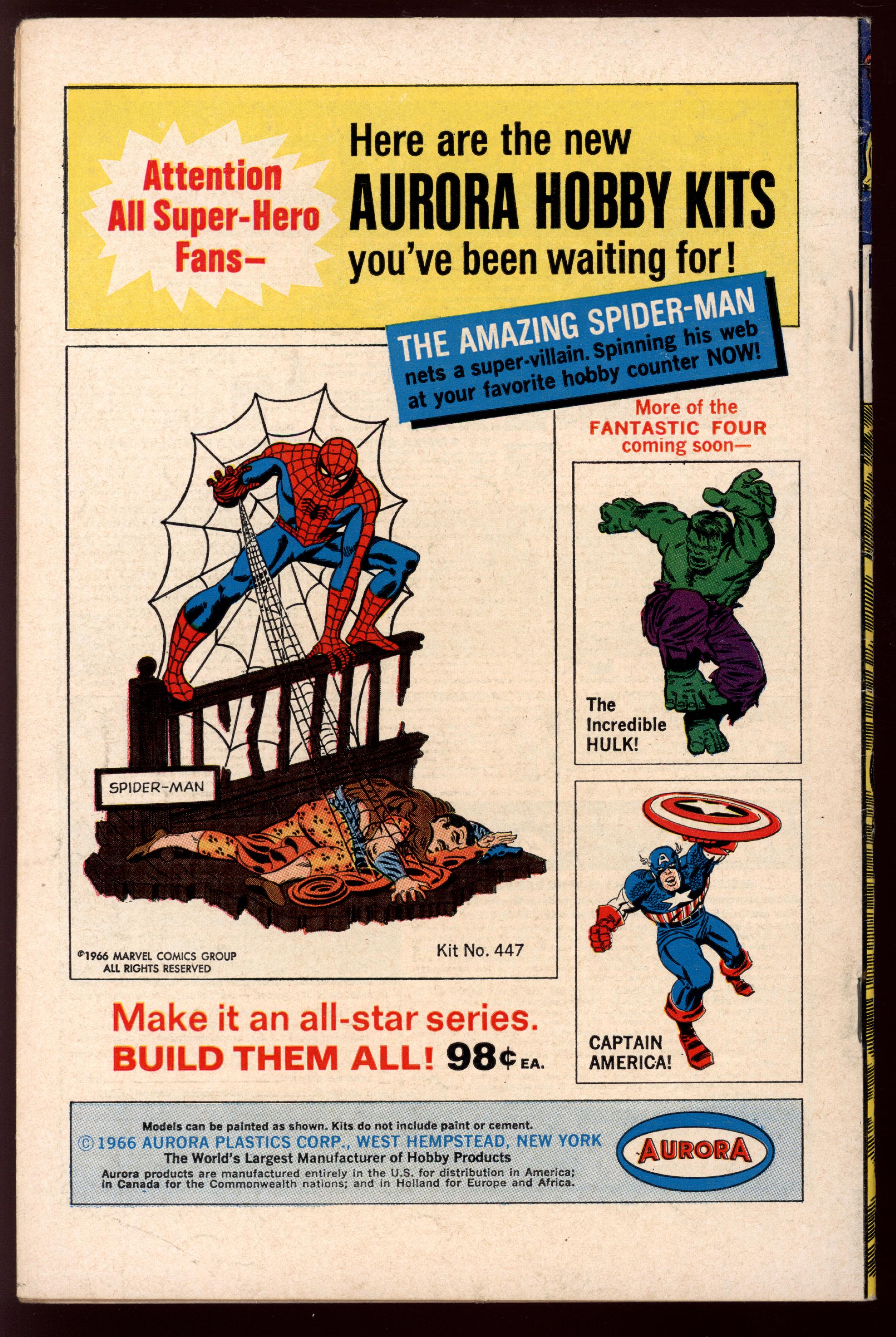 FANTASTIC FOUR Back Cover