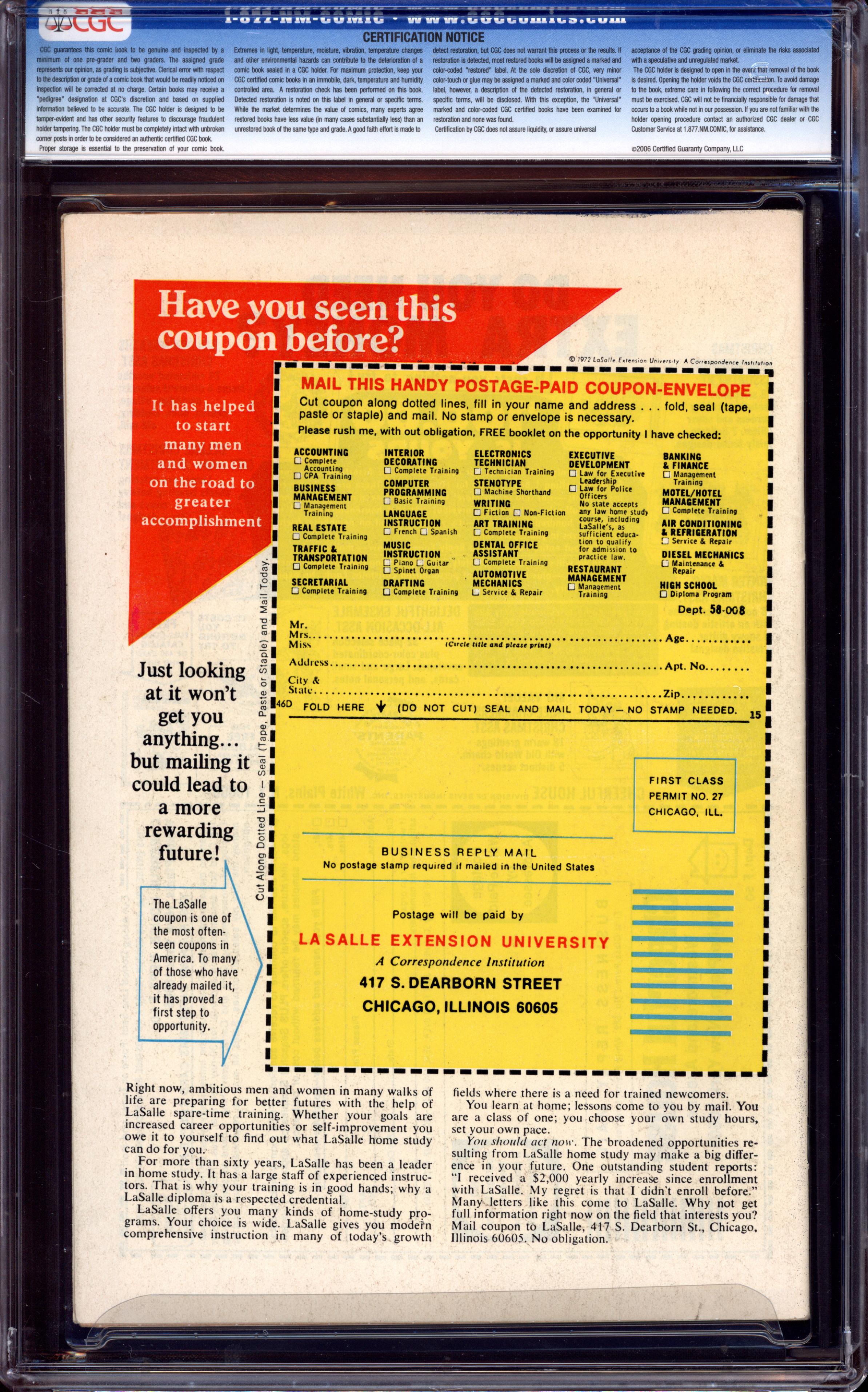 INCREDIBLE HULK Back Cover