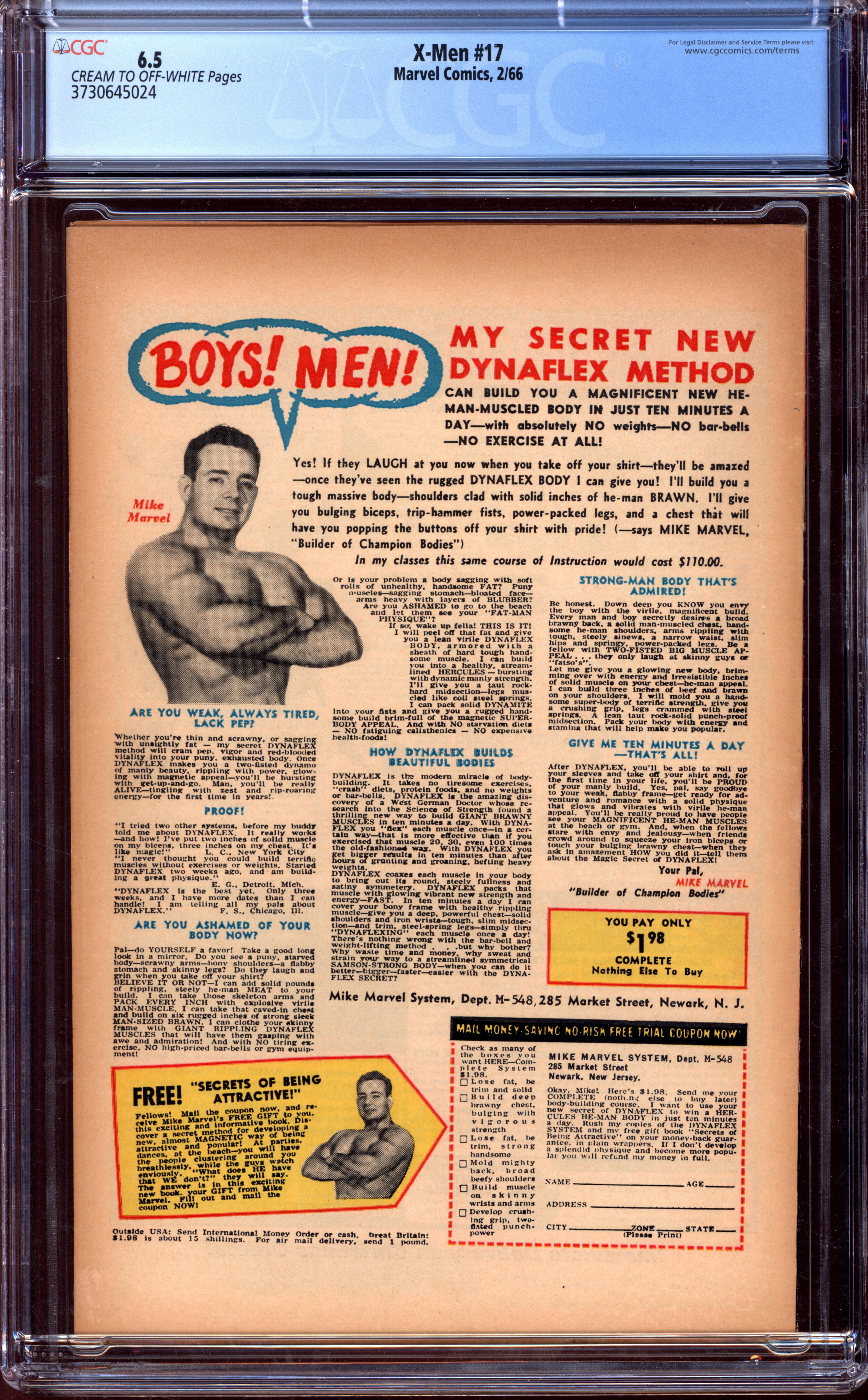 X-MEN Back Cover