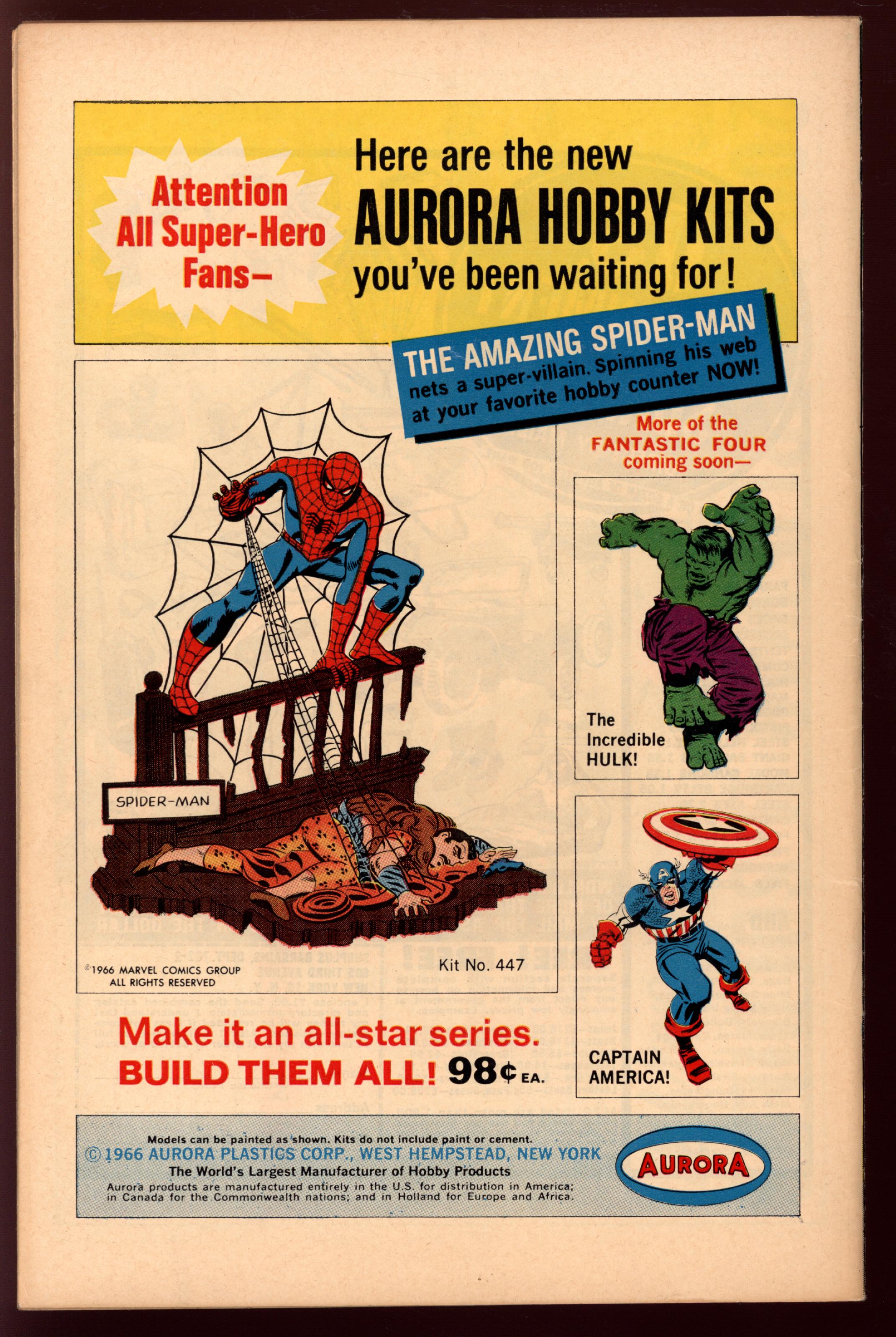 FANTASTIC FOUR Back Cover