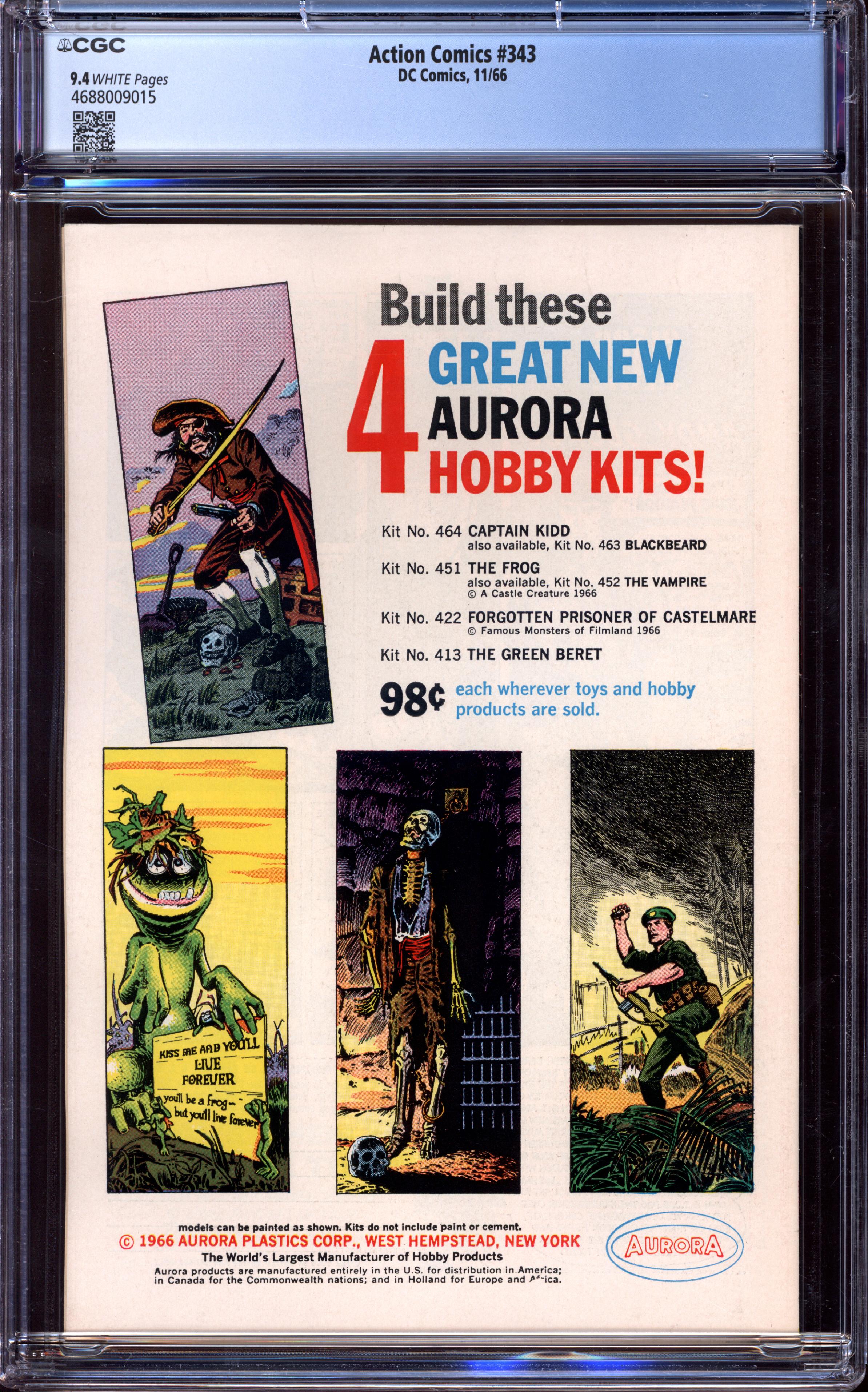 ACTION COMICS Back Cover