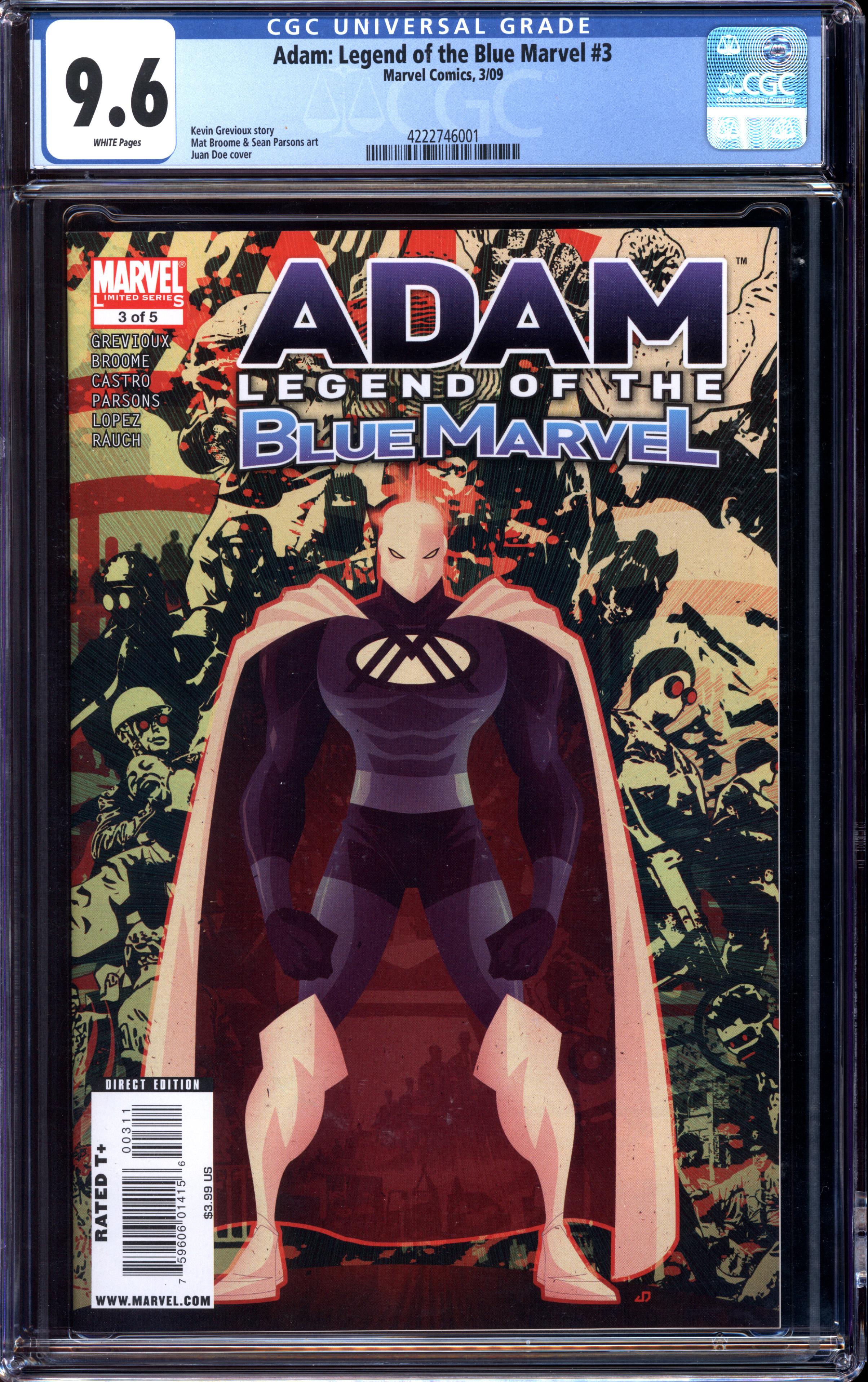 ADAM: LEGEND OF THE BLUE MARVEL Front Cover