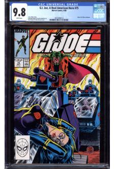 G.I. JOE, A REAL AMERICAN HERO #75 CGC 9.8 WHITE PAGES front cover