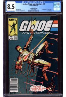 G.I. JOE, A REAL AMERICAN HERO #21 CGC 8.5 OW/WH PAGES PRICE VARIANT front cover