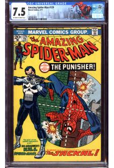 AMAZING SPIDER-MAN #129 CGC 7.5 OW/WH PAGES front cover
