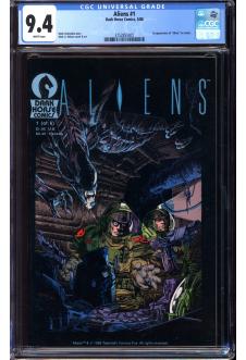 ALIENS #1 CGC 9.4 WHITE PAGES front cover
